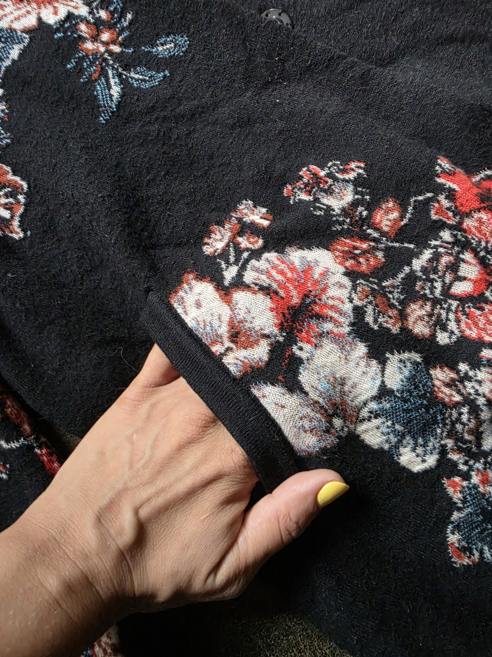 Anthropologie Moulinette Soeurs Floral Jacquard Knit Blazer XS - Picture 3 of 6